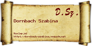 Dornbach Szabina névjegykártya