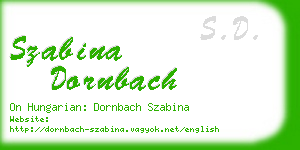 szabina dornbach business card